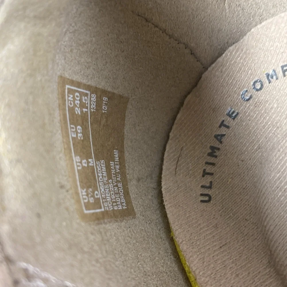 Clarks Womens Sharon Ranch Gold Metallic Platform Slip On Comfort Loafers Sz 8.5 - Picture 15 of 15